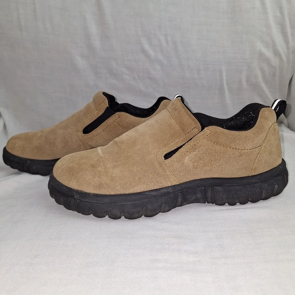 Lands End Tan 5M Suede Leather Slip On Loafers Women 74142 897 Shoes Gorpcore